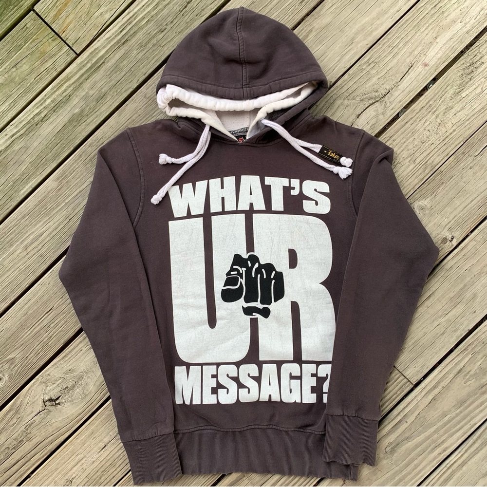 Vintage 90s Y2K Hip Hop Gothic Black Hoodie Mens Womens Sweatshirt